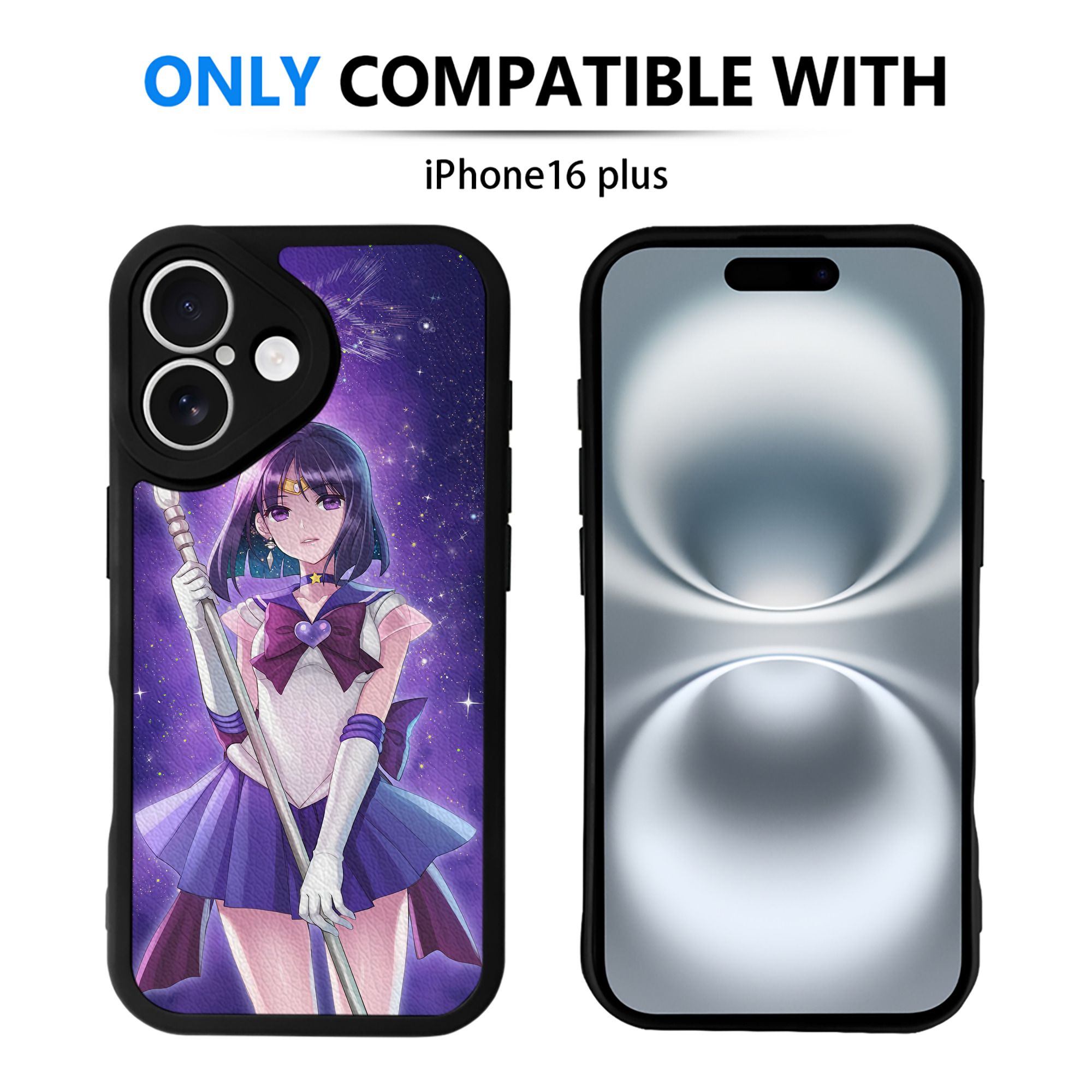 （画像用） 美少女戦士セーラームーン Sailor Moon 【iPhone 16シリーズ対応】シリコンスマホケース（レザー調） 材質：シリコン